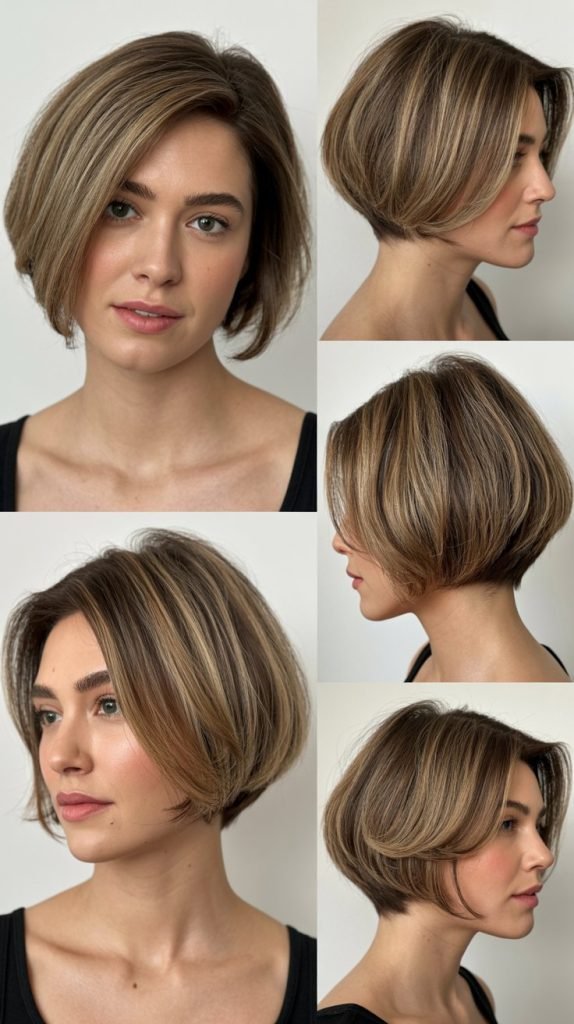  Stacked Bob with Volume at Crown