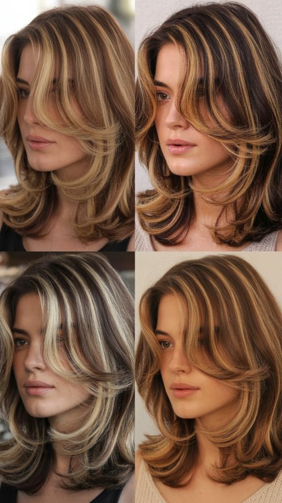 34. Layered Cut with Face-Framing Highlights