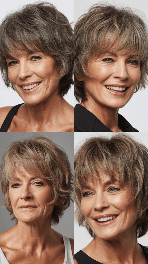 Choppy Layered Bob with Piecey Fringe