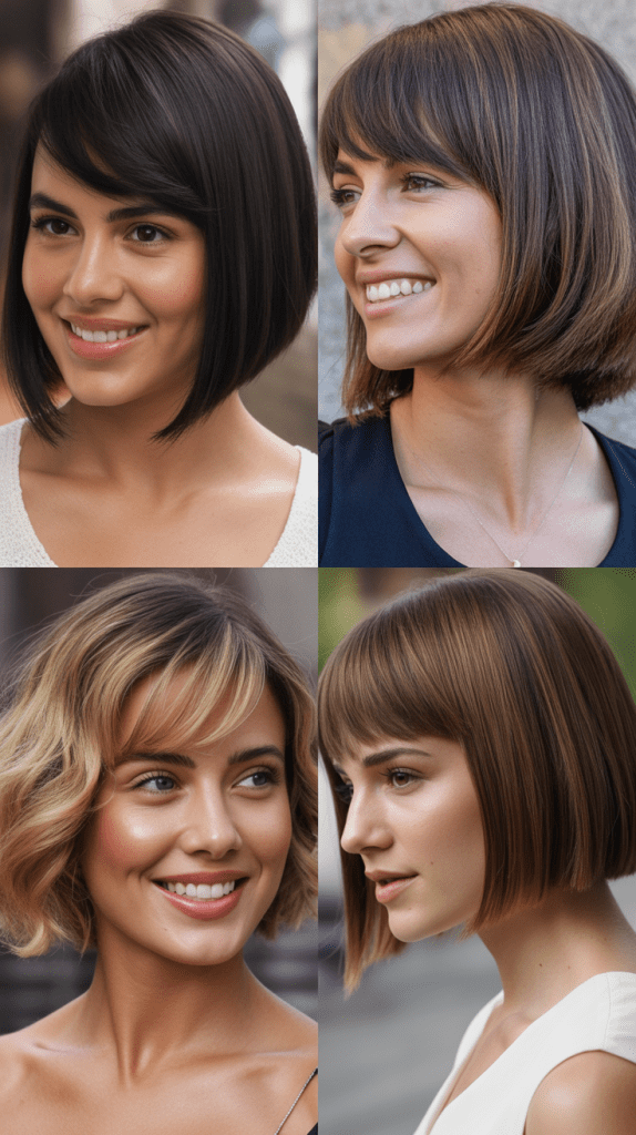 Sleek Bob With Side-Swept Bangs
