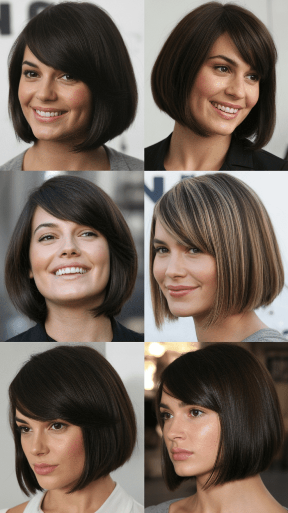 Blunt Bob With Long Side Bangs