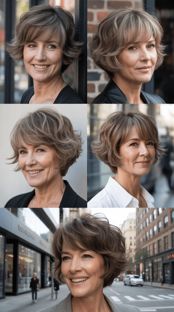 Choppy Layered Bob with Piece-y Bangs