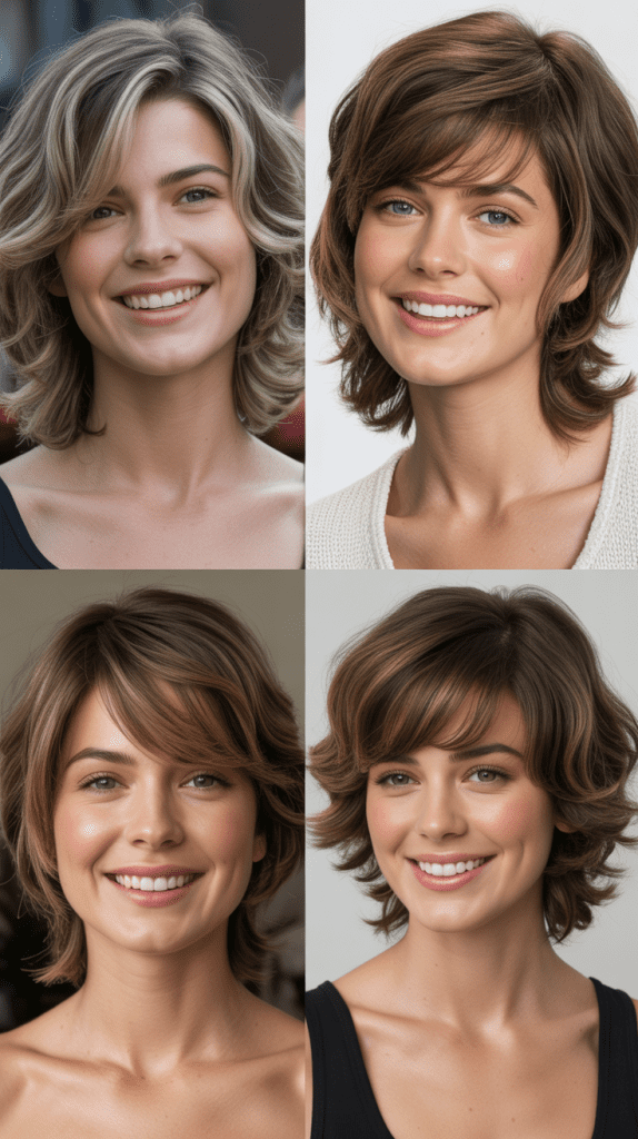 Shaggy Collarbone Cut With Side-Swept Bangs