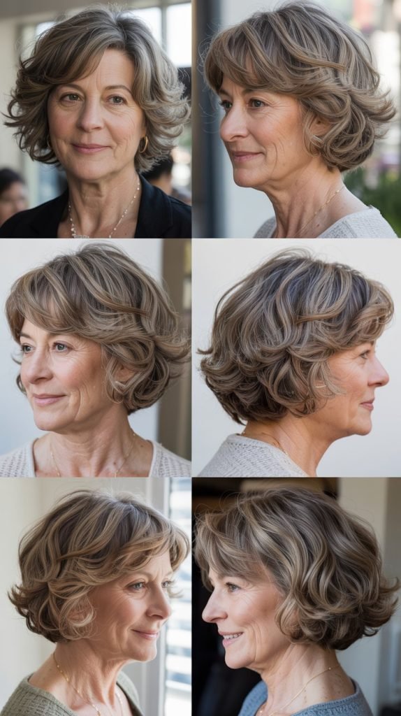  Tousled Wavy Bob with Beachy Texture