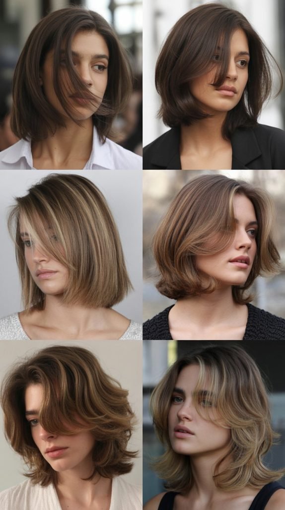 Layered Cut With Curtain Bangs