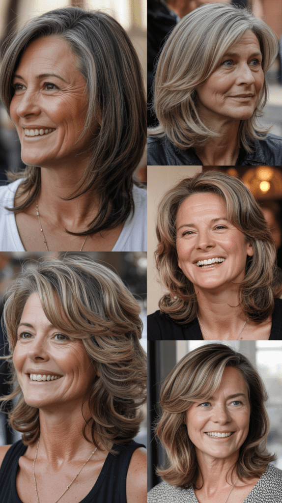 Shoulder-Length Layered Cut with Face-Framing Pieces