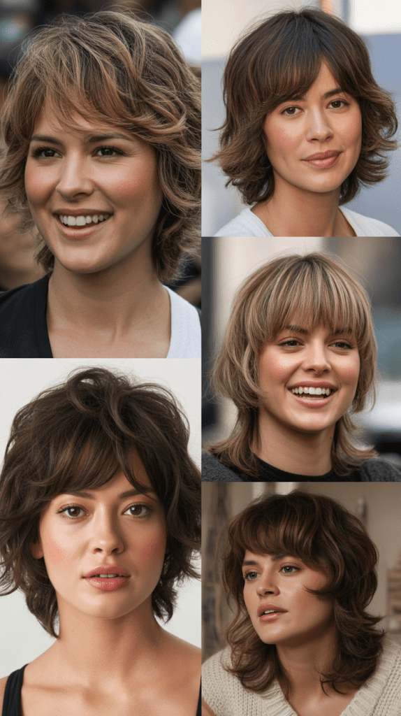 Messy Shag With Forward-Styled Fringe