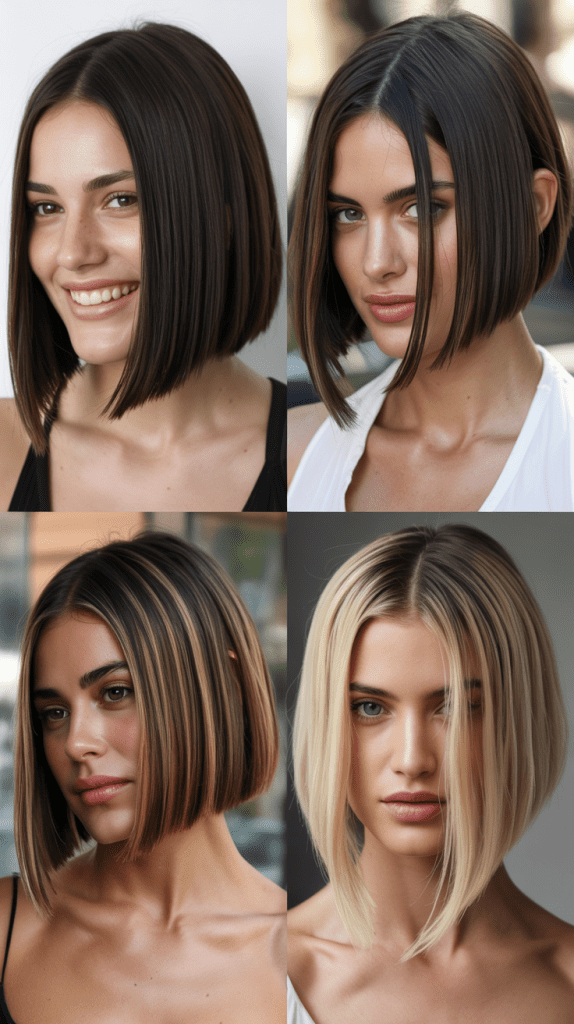 Straight Long Bob with Deep Side Part