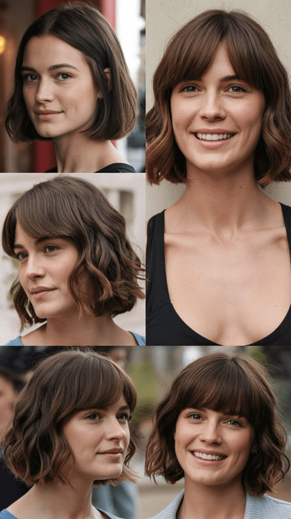  Long Bob with Grown-Out Bangs