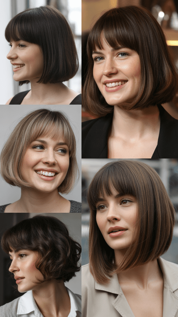 Rounded Bob With Full Bangs