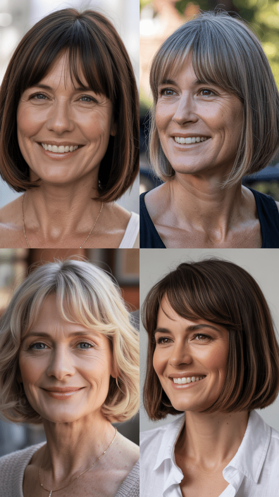 Long Bob with Curtain Bangs