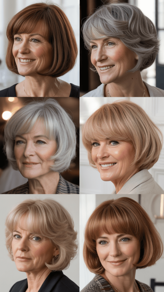 Rounded Bob with Bangs