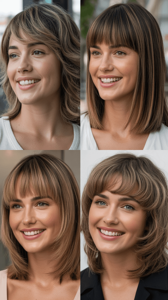 Textured Bangs with Graduated Layers