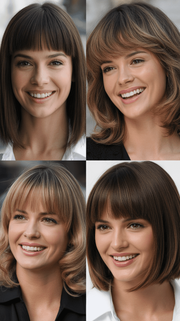 Straight Cut With Blunt Bangs