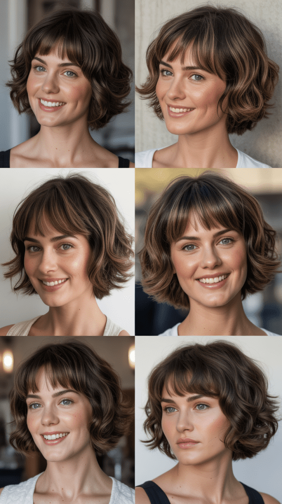 Textured Shag Bob With Baby Bangs