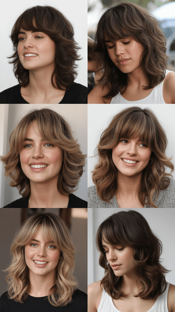 Beachy Waves With Long Bangs