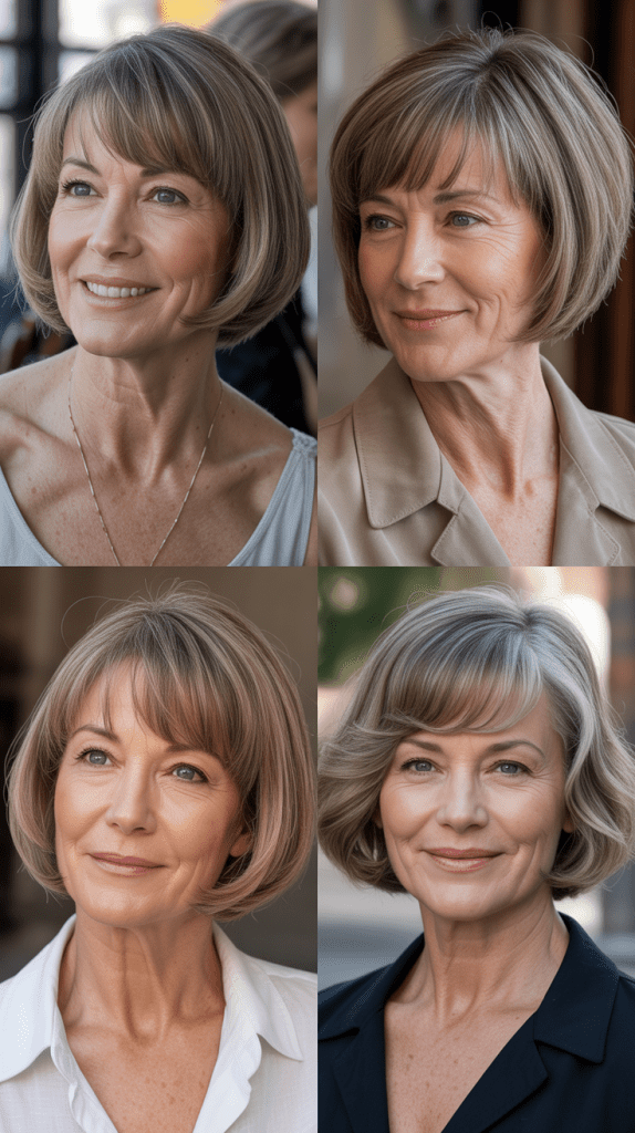 Bob with Curtain Bangs