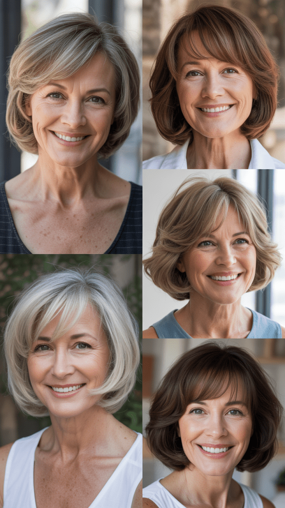 Bob with Curtain Bangs