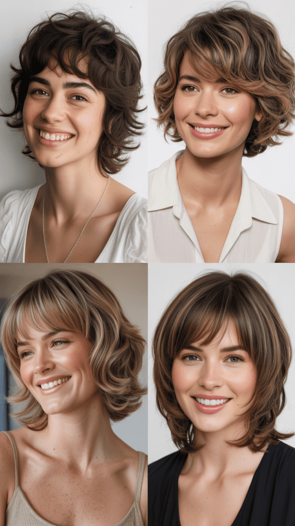 Piecey Bangs with Medium Shag