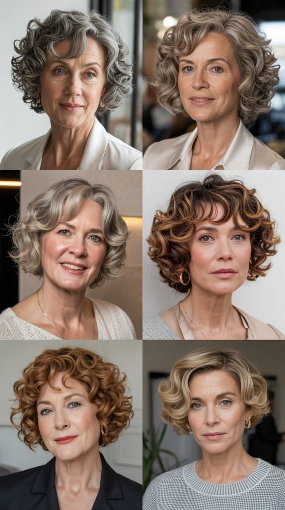 Chin-Length Curly Bob