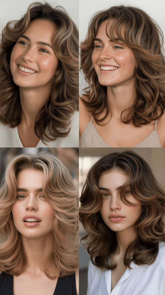 Layered Waves For Thick Hair