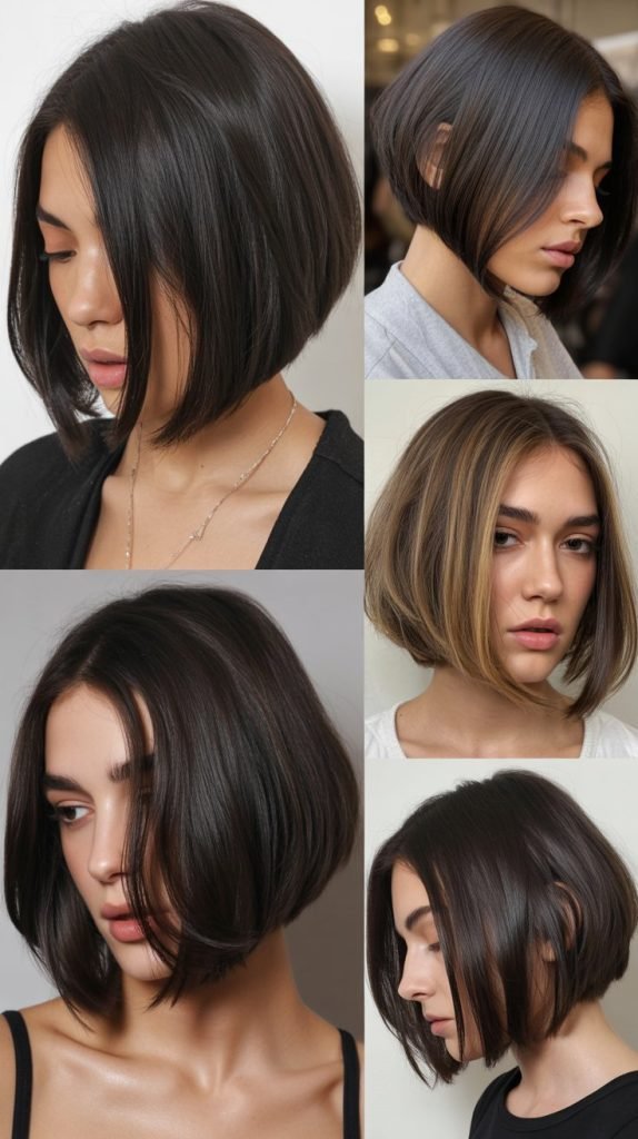  Choppy Bob with Deep Side Part