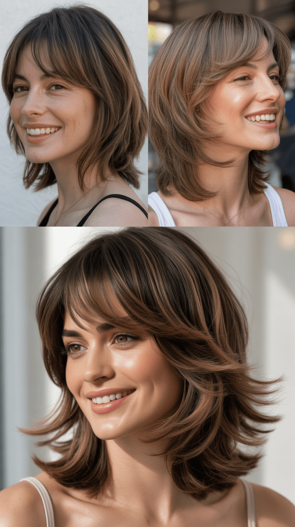 Subtle Layered Shag With Soft Fringe