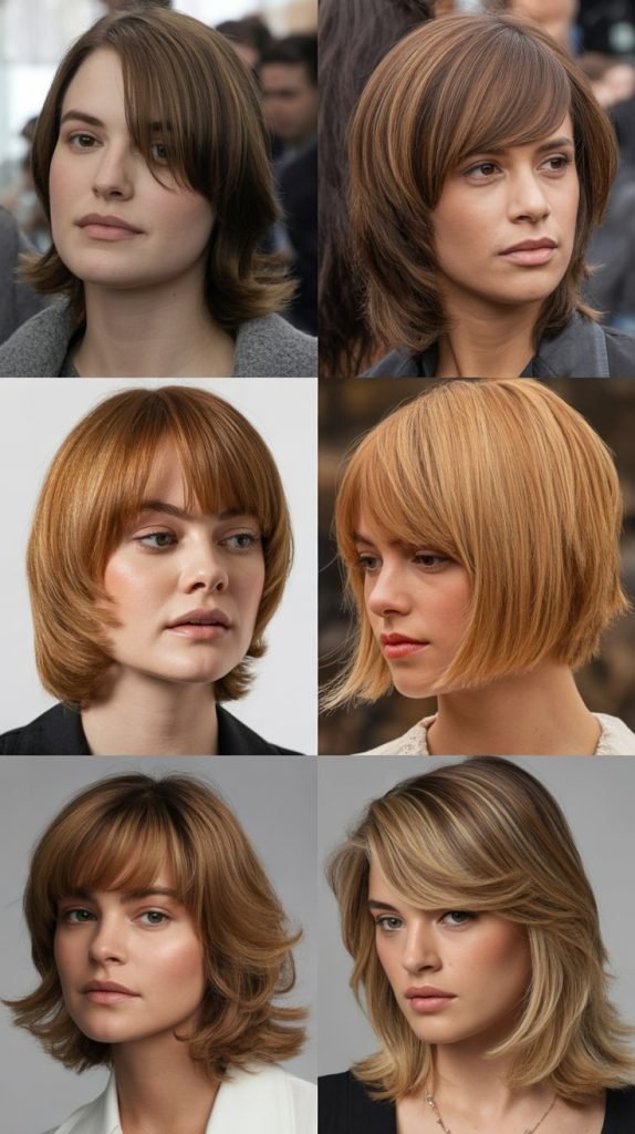 Layered Cut With Side-Swept Bangs