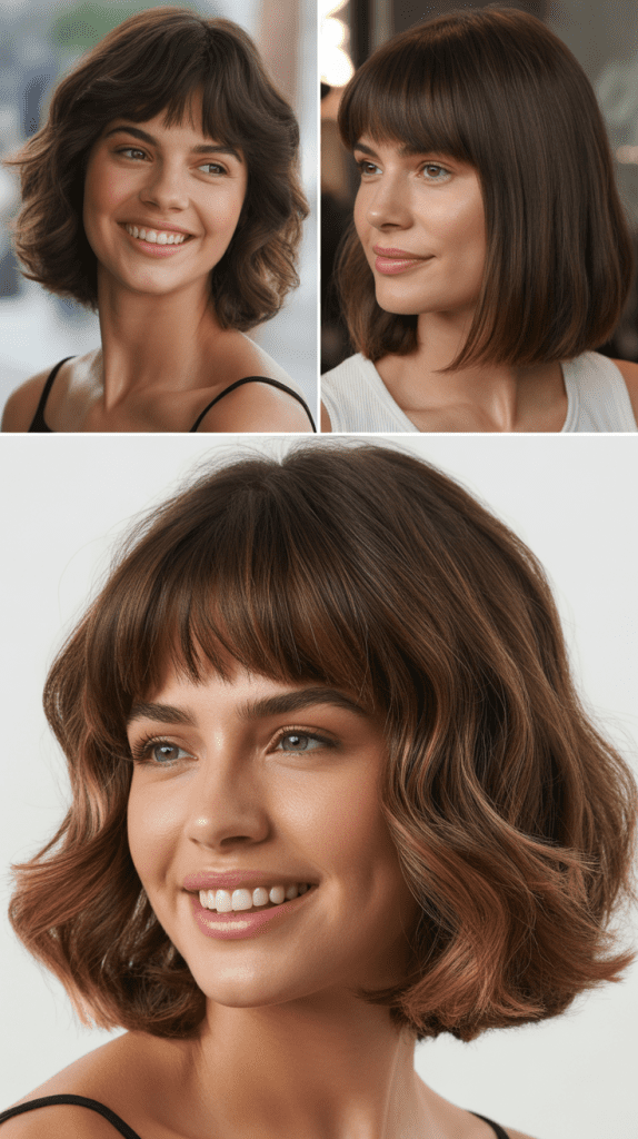 Baby Bangs with Medium Length Hair