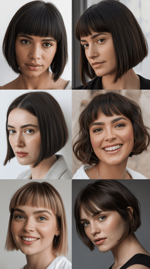 Blunt Bob with Bangs: Creating Complete Face-Framing Drama