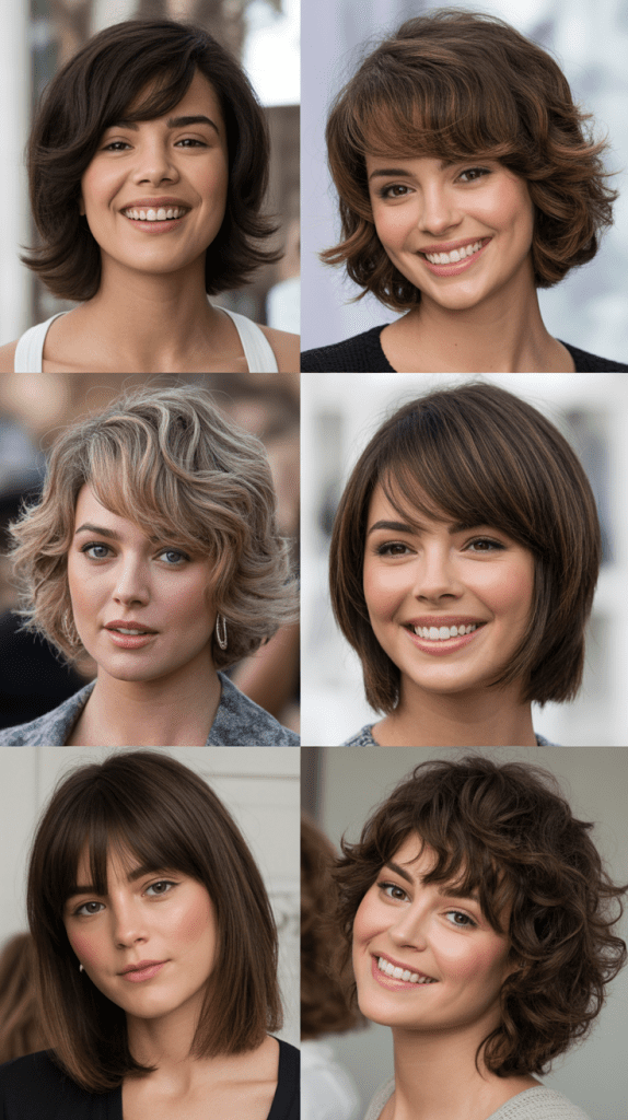 Feathered Bob With Wispy Bangs