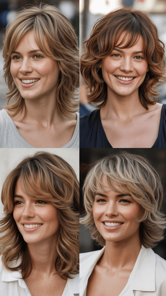 Shaggy Layers With Wispy Bangs