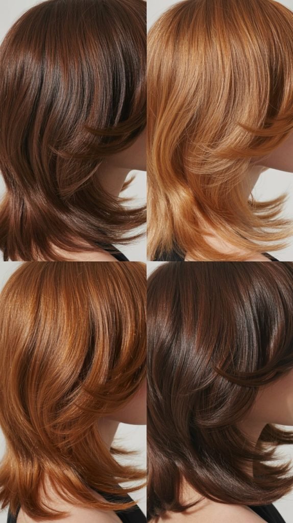 40. Layered Cut with Glossy Finish