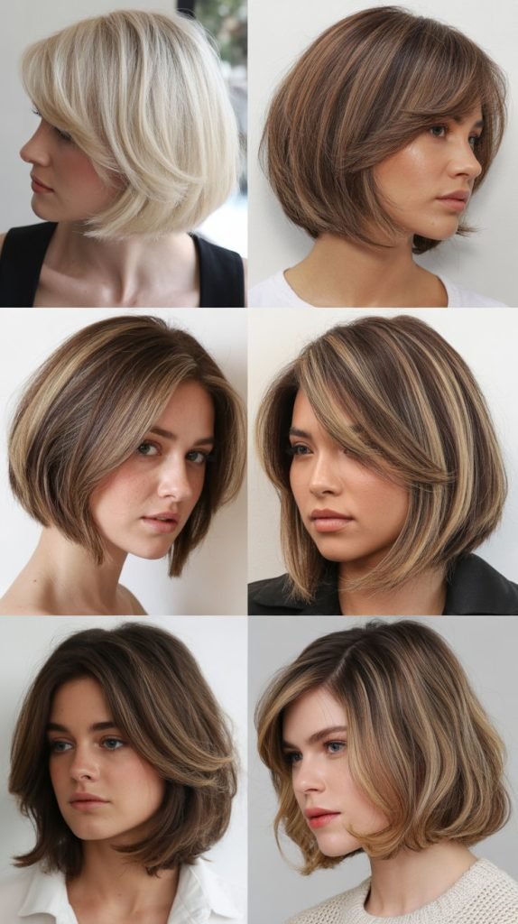  Layered Bob with Textured Crown