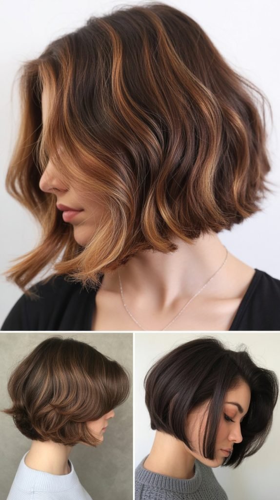  Graduated Bob with Balayage Highlights