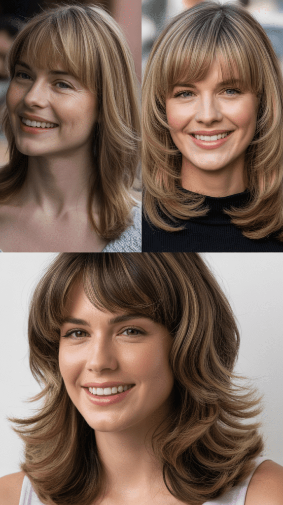 Bottleneck Bangs With Layered Face-Framing