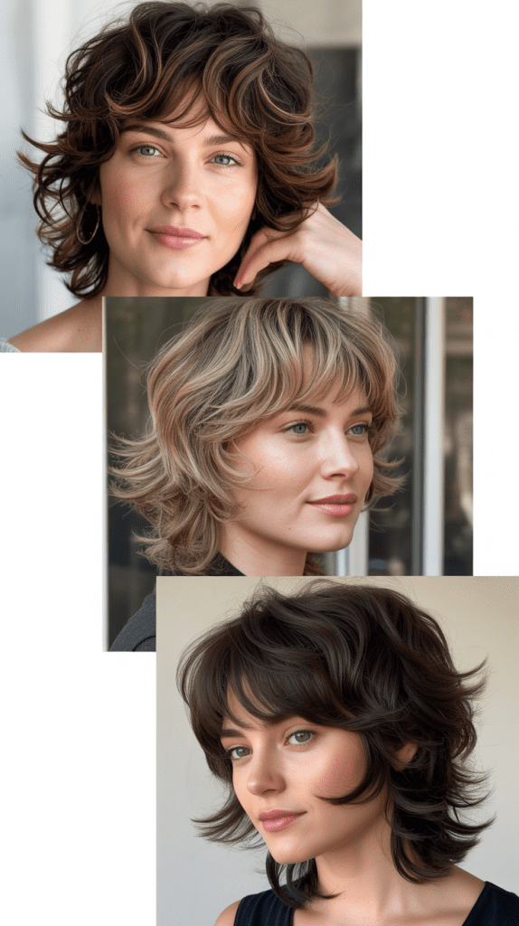 Messy Rockstar Shag With Choppy Bangs