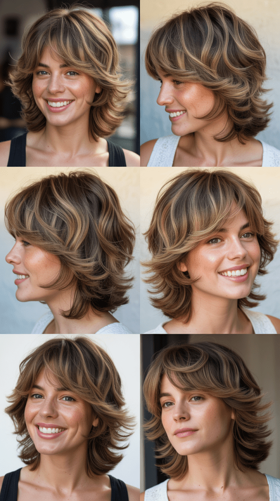 Beachy Shag With Natural Curtain Bangs