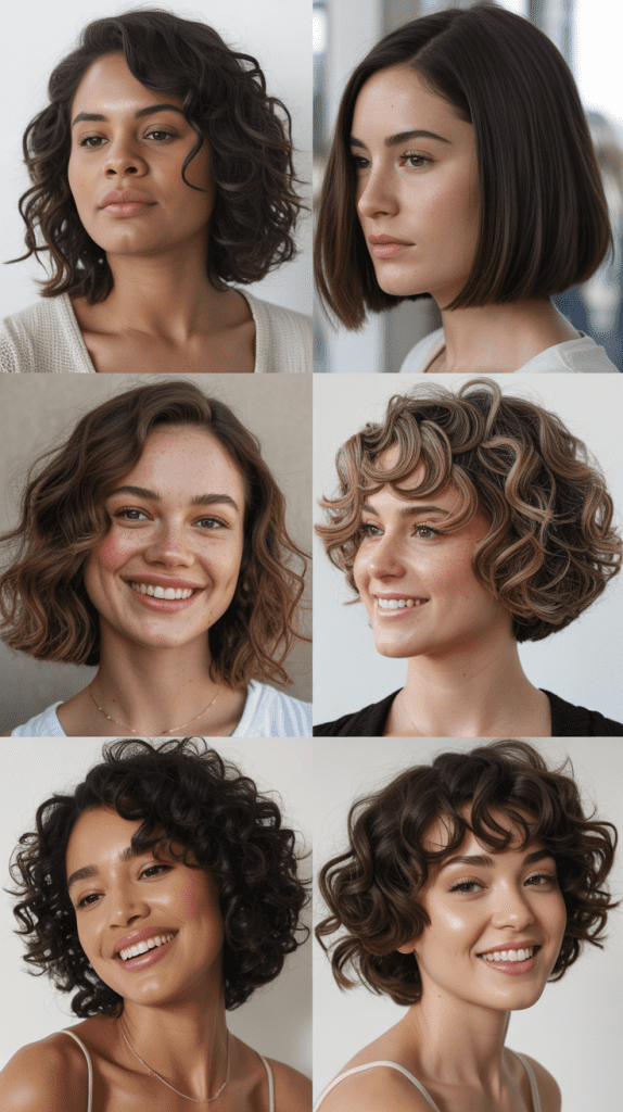 Curly and Wavy Blunt Bobs: Embracing Natural Texture