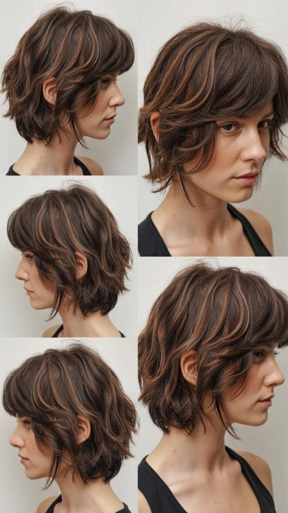 . Textured Long Bob With Choppy Front Layers