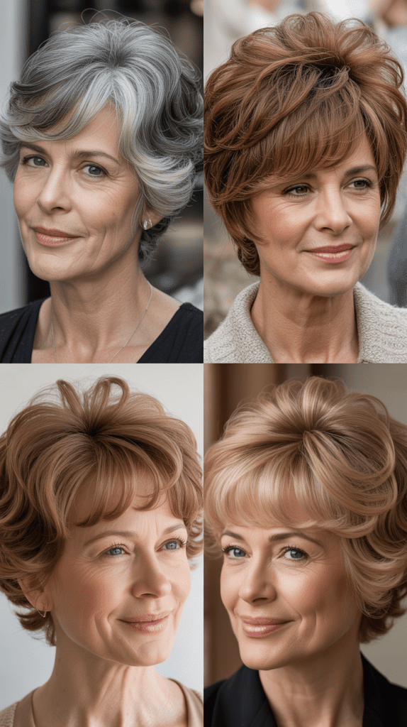  Wispy Bangs with Crown Volume