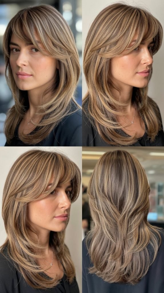  Long Layers With Side Bangs
