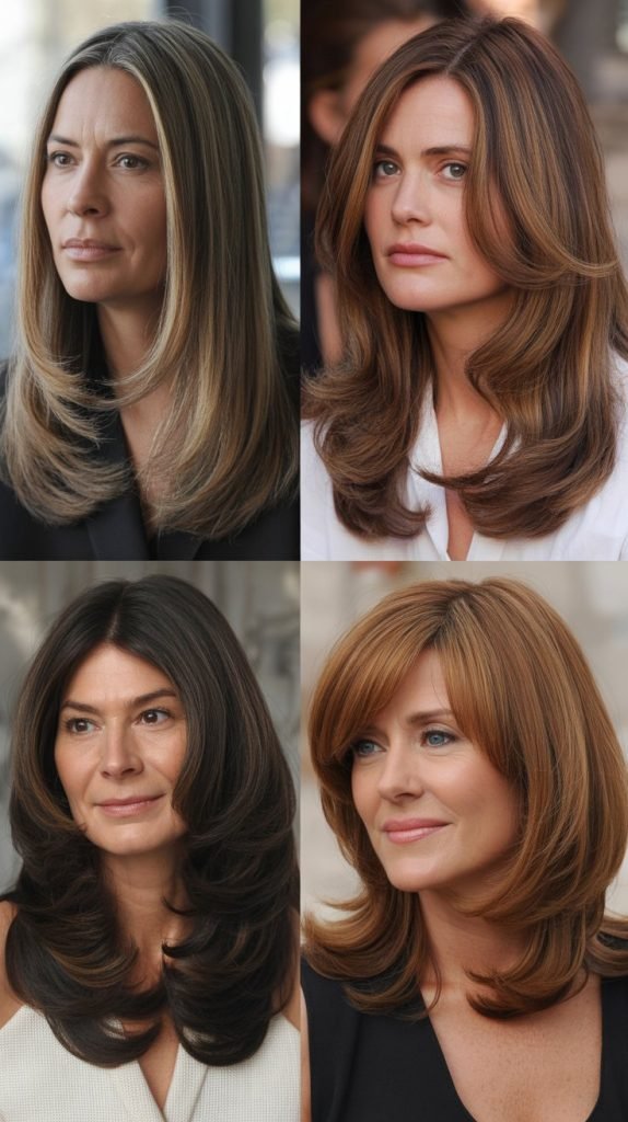 Long Layered Cut with Face-Framing