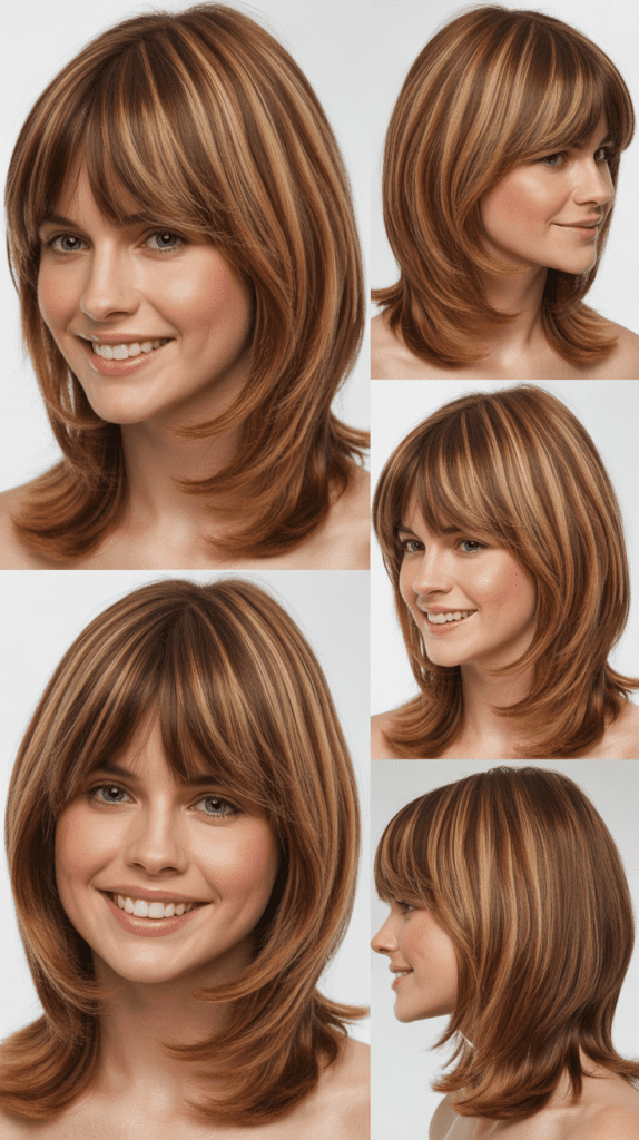 Graduated Bangs with Medium Layered Cut