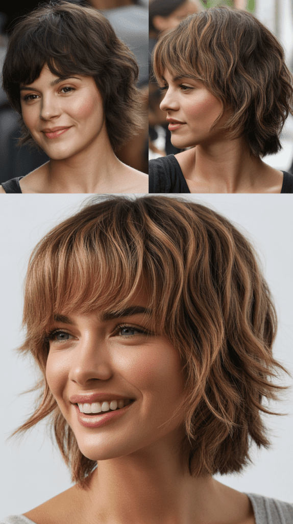 Grunge-Inspired Shag With Choppy Fringe