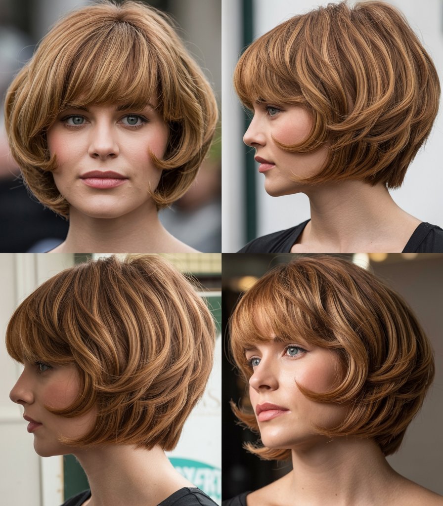 Layered Bob With Swoopy Bangs
