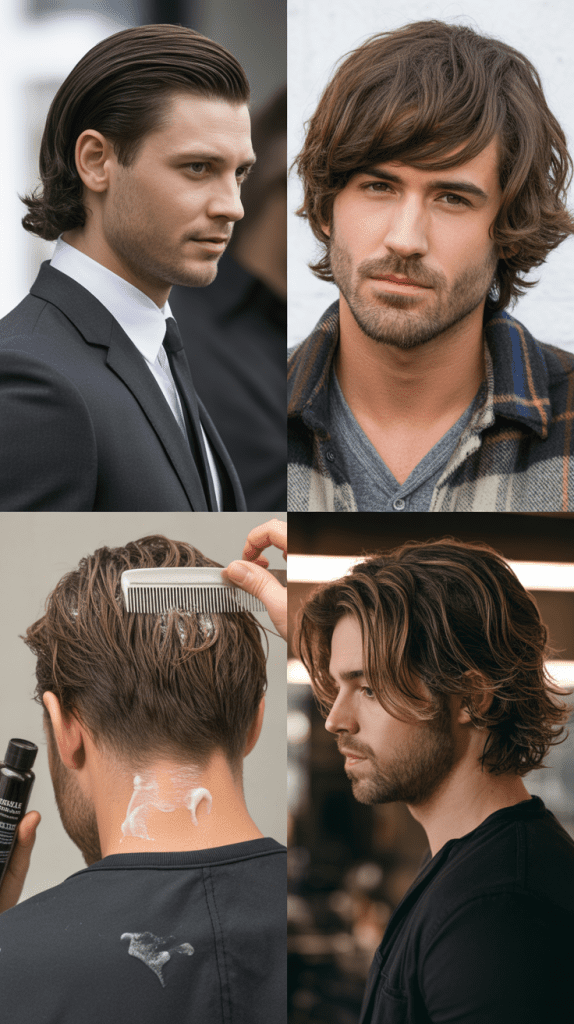 Men with Shoulder-Length Thick Wavy Hair