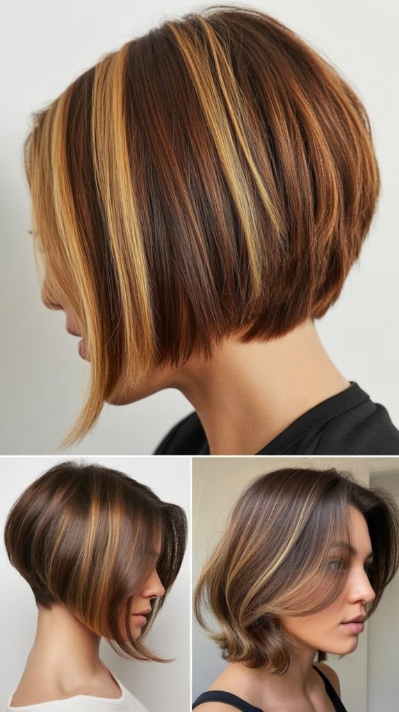 Graduated Bob with Crown Balayage