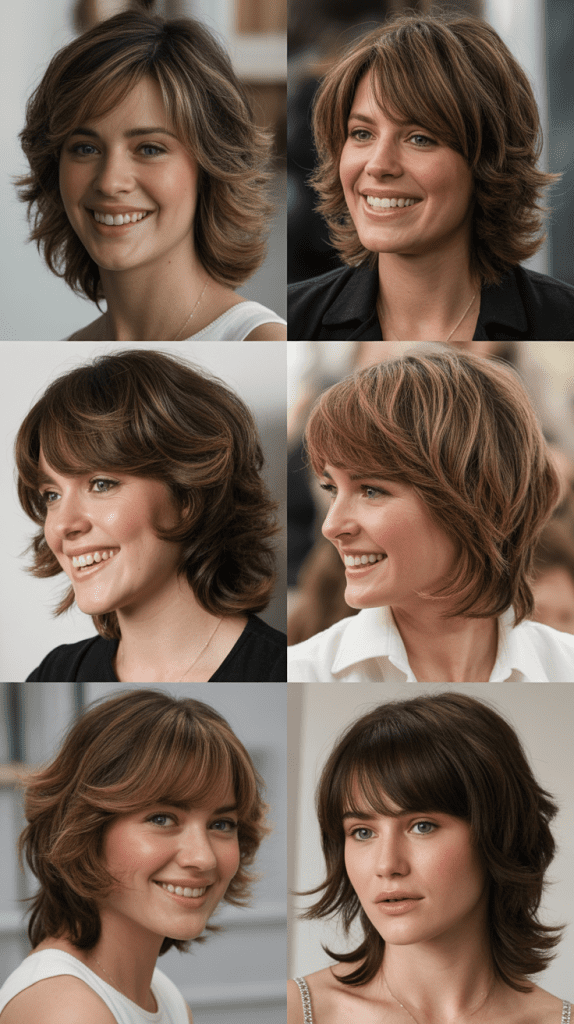 Soft Feathered Shag With Wispy Side-Swept Bangs