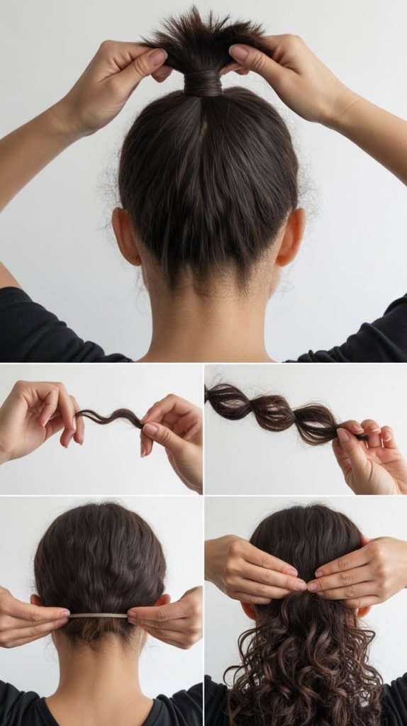 High Ponytail with Wrapped Base